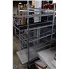 Image 1 : ADJUSTABLE METAL RACKS ON WHEELS WITH DIVIDERS &
