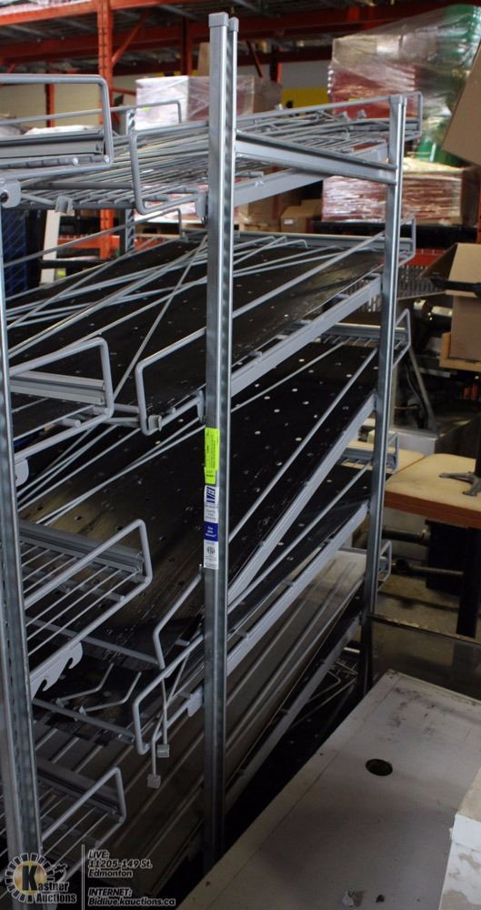 ADJUSTABLE METAL RACKS ON WHEELS WITH DIVIDERS