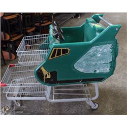 TWO LEVEL SHOPPING CARTW/ CHILD SEATS