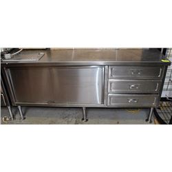 STAINLESS STEEL COMMERCIAL PREP CABINET W/