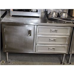 STAINLESS STEEL COMMERCIAL PREP CABINET W/