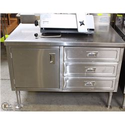 STAINLESS STEEL COMMERCIAL PREP CABINET W/