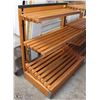 Image 1 : SINGLE SIDE WOODEN RACK W/ 4 SHELVES