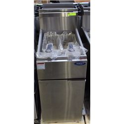 ME-01# MRE DOUBLE BASKET 50LB DEEP FRYER W/ 2