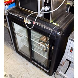 BLACK DOUBLE SLIDING DOOR COOLER 36"X20"X36"