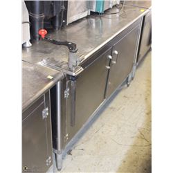 STAINLESS STEEL COMMERCIAL DUAL-DOOR PREP CABINET