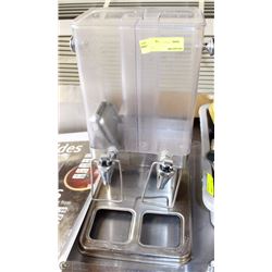 DUAL-HEAD DRINK DISPENSER W/ STEEL FOUNDATION