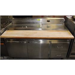 MKE PREP TABE WITH 2 DRAWERS+ 2 DOORS-AS IS-