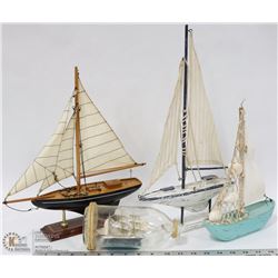 BOX W/4 DECORATIVE SAILING SHIPS