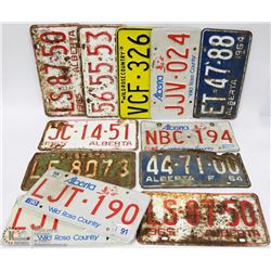 FLAT OF ASST LICENSE PLATES