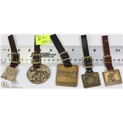 COLLECTION OF 5 ASSORTED "CAT" MEDALLIONS