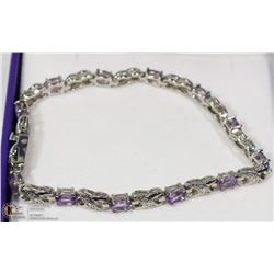 FUSED ALLOY-SILVER (.925) BRACELET W/GENUINE