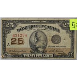 1923 CANADIAN SHINPLASTER