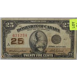 1923 CANADIAN SHINPLASTER