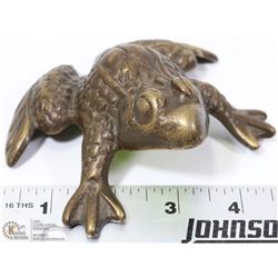VINTAGE BRASS FROG STAMPED TIFFANY