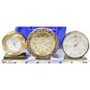 Image 1 : LOT OF 3 SMALL ALARM CLOCKS INCL SWIZA