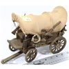 Image 1 : VINTAGE HANDMADE COVERED WOOD WESTERN WAGON
