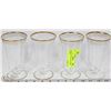 Image 1 : LOT OF 4 VINTAGE 24K RIMMED ALCOHOL GLASSES
