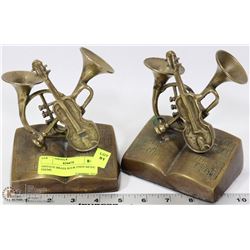 VINTAGE BRASS BOOK ENDS MUSIC THEME