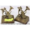 Image 1 : VINTAGE BRASS BOOK ENDS MUSIC THEME