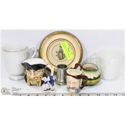 LOT-TIFFANY CUP,VASE PEWTER, PICTURE ETC