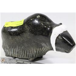 SIGNED LARGE SOAPSTONE MUSKOX