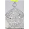 Image 1 : ESTATE PINWHEEL CRYSTAL LIDDED DISH