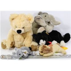 STEIFF 5 PC STUFFED ANIMAL COLLECTION