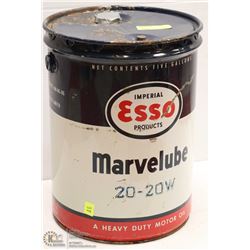 VINTAGE ESSO HEAVY DUTY MOTOR OIL PAIL