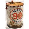 Image 1 : VINTAGE PURITY 99 ENGINE OIL CAN PAIL