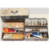 Image 1 : ESTATE COLLECTION OF 3 VINTAGE TACKLE BOXES WITH