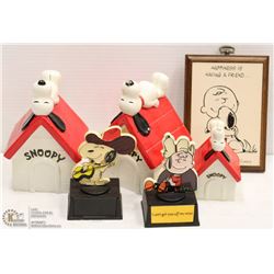 FLAT OF VINTAGE SNOOPY AND PEANUTS COLLECTIBLES