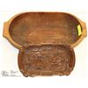 Image 1 : 2 WOODEN BOWLS, ONE CARVED