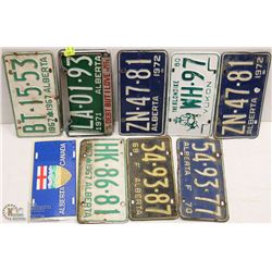 ESTATE COLLECTION OF 9 VINTAGE LICENSE PLATES