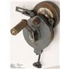 Image 1 : VINTAGE PRAIRIE HAND CRANK BENCH MOUNT GRINDER