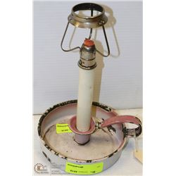 VINTAGE ENAMEL PORTABLE CANDLE(GREENS ARCTIC