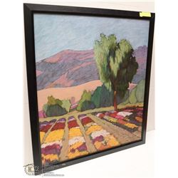 FRAMED SCENIC GARDEN PICTURE