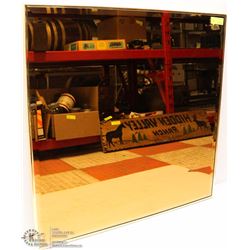 BRASS TONE FRAMED MIRROR