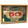 Image 1 : WOOD FRAMED LABBATTS 50 ALE MIRRORED CLOCK