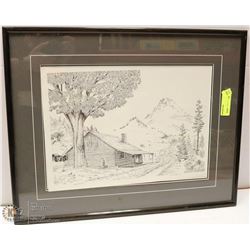 ESTATE FRAMED HOMESTEAD SIGNED PRINT