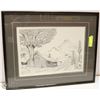 Image 1 : ESTATE FRAMED HOMESTEAD SIGNED PRINT