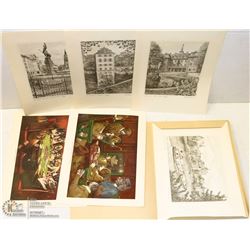 ESTATE PORTFOLIO OF ASSORTED PRINTS