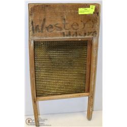 ANTIQUE WESTERN BRASS WASHBOARD