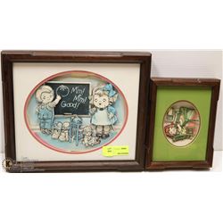 PAIR OF VINTAGE CAMPBELL SOUP PAPERTOLE PICTURES