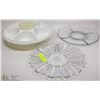Image 1 : FLAT W/ 2 GLASS TRAYS AND A PLASTIC VEGGIE & DIP