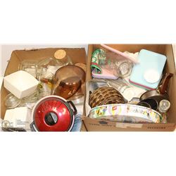 2 BOXES OF ESTATE MISC