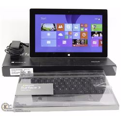 MICROSOFT SURFACE W/ WIN 8.1 AND TYPEFACE KEYBOARD