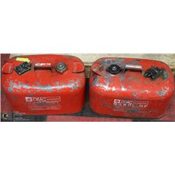 2- OMC  5 GALLON GAS TANKS