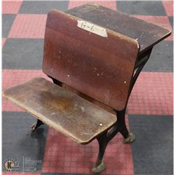 LOT OF TWO ANTIQUE SCHOOL DESKS
