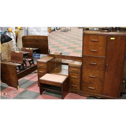 ANTIQUE  DOUBLE BEDROOM SUITE INCL CEDAR LINED